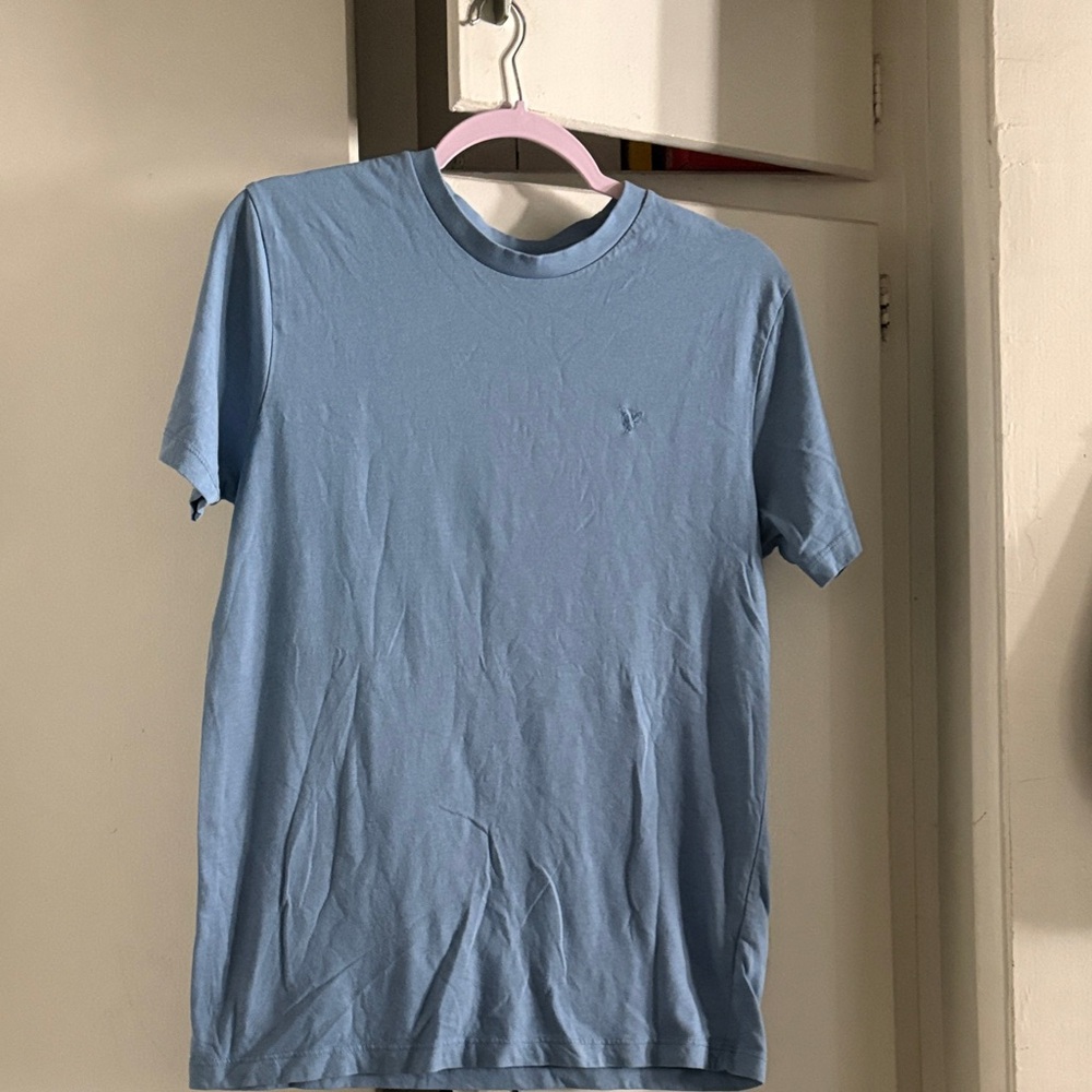 American Eagle Outfitters Men's Light Blue Crew Neck Tee